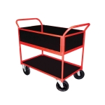 Two shelves wooden Box Cart