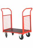 Double Open Side Wire Cage Cart