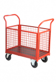 Closed Wire Cage Cart