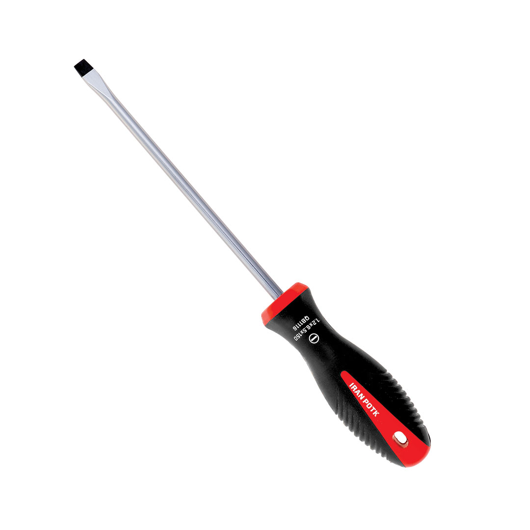 Screwdriver for slotted screws two component handle
